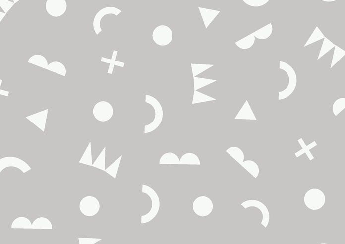 Eighties Shapes, Wolf Grey - Roller Blind - Image 6